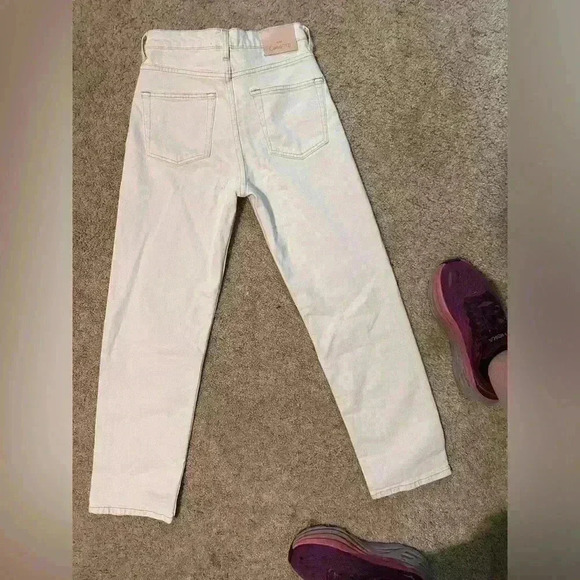 MNG Denim Premium 
Cream Jeans. 
Womens Size 2. 
4 Button Fly - Picture 1 of 6